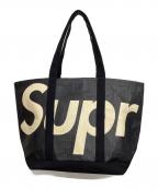 SUPREMEシュプリーム）の古着「ラフィアートートバッグ」｜ブラック