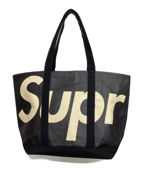 SUPREME（シュプリーム）Supreme (シュプリーム) ラフィアートートバッグ ブラックの古着・服飾アイテム