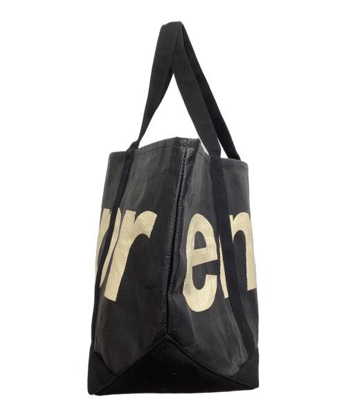SUPREME（シュプリーム）Supreme (シュプリーム) ラフィアートートバッグ ブラックの古着・服飾アイテム