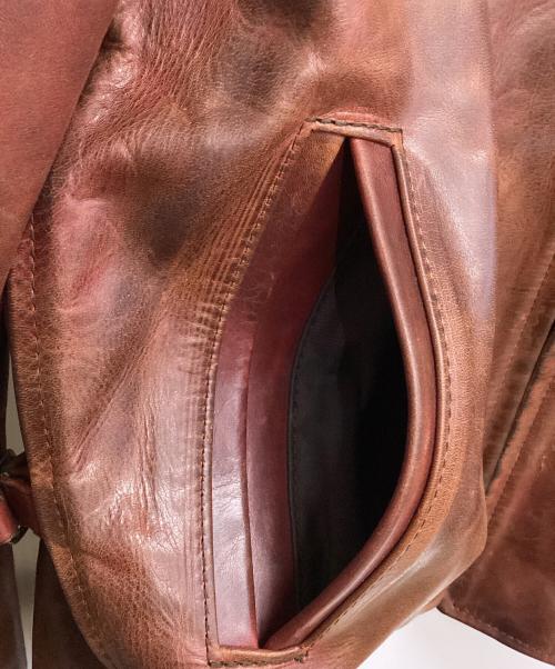 Aero LEATHER（エアロレザー）Aero LEATHER (エアロレザー) レザージャケット ブラウン サイズ:38の古着・服飾アイテム