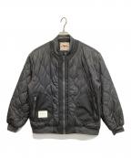 karakuカラク）の古着「キルティング中綿フライトジャケット」｜グレー
