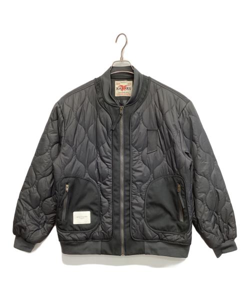 karaku（カラク）KARAKU (カラク) キルティング中綿フライトジャケット グレー サイズ:XXLの古着・服飾アイテム