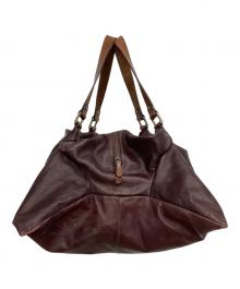 MIHARA YASUHIRO（ミハラヤスヒロ）の古着「レザーボストンバッグ」｜ブラウン