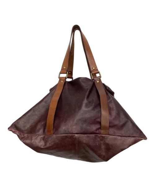 MIHARA YASUHIRO（ミハラヤスヒロ）MIHARA YASUHIRO (ミハラヤスヒロ) レザーボストンバッグ ブラウンの古着・服飾アイテム