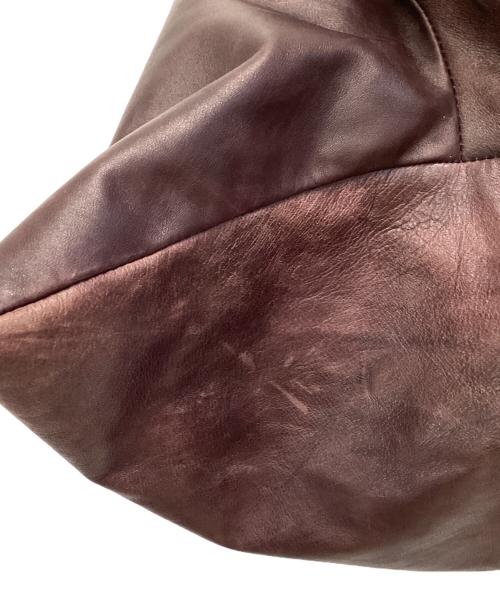 MIHARA YASUHIRO（ミハラヤスヒロ）MIHARA YASUHIRO (ミハラヤスヒロ) レザーボストンバッグ ブラウンの古着・服飾アイテム