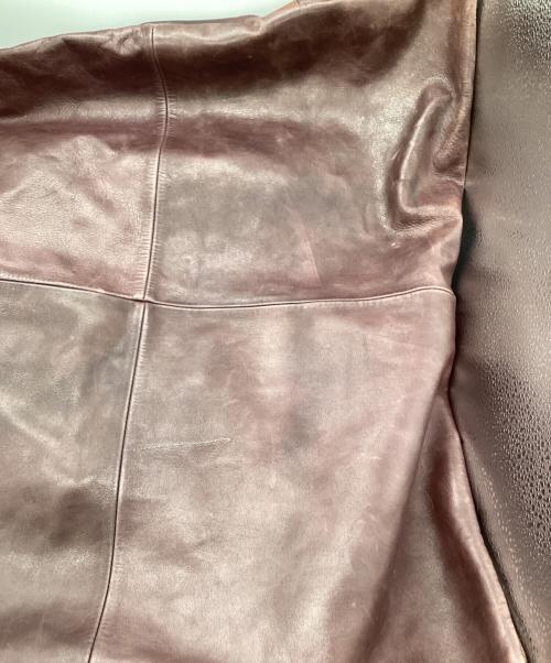 MIHARA YASUHIRO（ミハラヤスヒロ）MIHARA YASUHIRO (ミハラヤスヒロ) レザーボストンバッグ ブラウンの古着・服飾アイテム