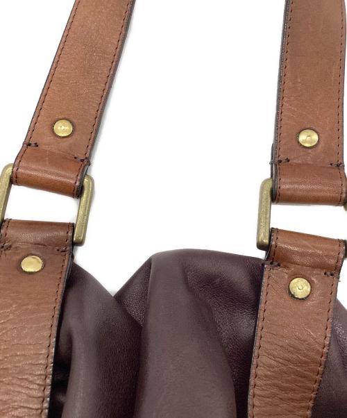MIHARA YASUHIRO（ミハラヤスヒロ）MIHARA YASUHIRO (ミハラヤスヒロ) レザーボストンバッグ ブラウンの古着・服飾アイテム