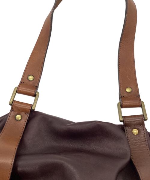 MIHARA YASUHIRO（ミハラヤスヒロ）MIHARA YASUHIRO (ミハラヤスヒロ) レザーボストンバッグ ブラウンの古着・服飾アイテム
