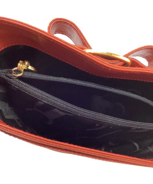 Salvatore Ferragamo（サルヴァトーレ フェラガモ）Salvatore Ferragamo (サルヴァトーレ フェラガモ) ヴァラリボンバケツバッグ レッドの古着・服飾アイテム