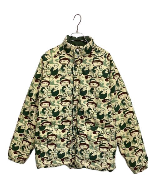 BABY MiLO（ベビーマイロ）BABY MiLO (ベビーマイロ) リバーシブル中綿ジャケット オリーブ サイズ:Mの古着・服飾アイテム