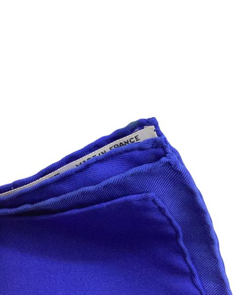 HERMES（エルメス）HERMES (エルメス) シルクスカーフ ブルー×レッドの古着・服飾アイテム