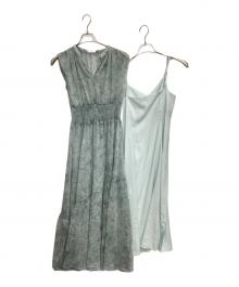 FRAY ID（フレイ アイディー）の古着「半袖ワンピース」｜ブルー