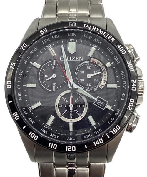 CITIZEN（シチズン）CITIZEN (シチズン) クロノグラフ ブラック×シルバーの古着・服飾アイテム
