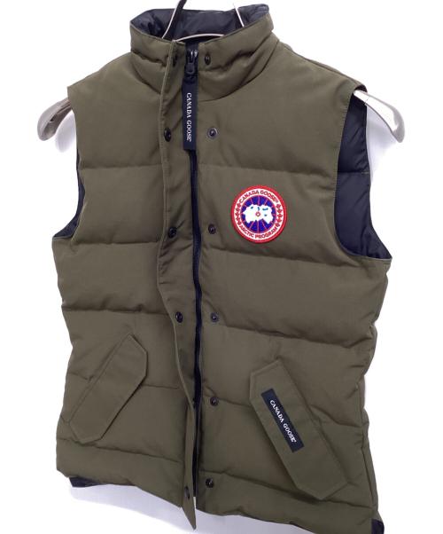 CANADA GOOSE（カナダグース）CANADA GOOSE (カナダグース) ダウンベスト オリーブ サイズ:XSの古着・服飾アイテム