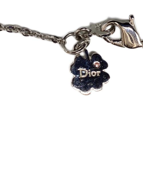 Christian Dior（クリスチャン ディオール）Christian Dior (クリスチャン ディオール) ハートDロゴネックレス ピンク×シルバーの古着・服飾アイテム