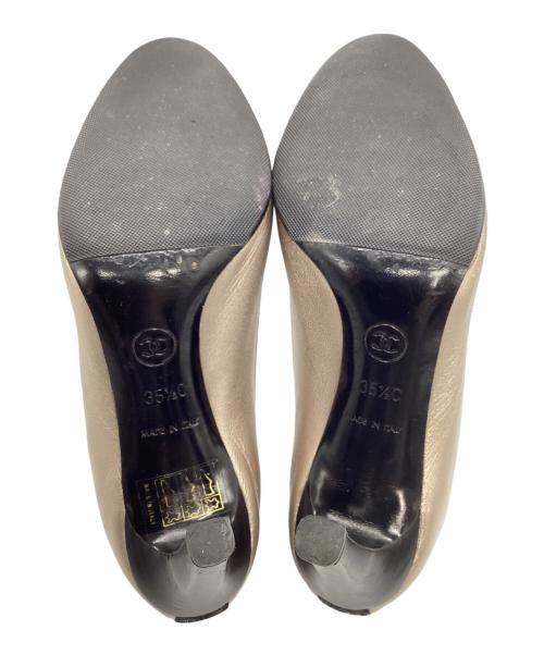 CHANEL（シャネル）CHANEL (シャネル) パンプス ベージュ×ブラック サイズ:SIZE 35 1/2Cの古着・服飾アイテム
