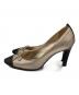 CHANEL (シャネル) パンプス ベージュ×ブラック サイズ:SIZE 35 1/2C：15000円