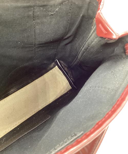 BALENCIAGA（バレンシアガ）BALENCIAGA (バレンシアガ) キャンバスショルダーバッグ ベージュ×ボルドーの古着・服飾アイテム