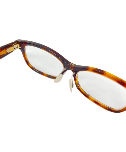 Christian Dior（クリスチャン ディオール）Christian Dior (クリスチャン ディオール) 伊達眼鏡 ブラウンの古着・服飾アイテム