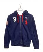 POLO RALPH LAURENポロ・ラルフローレン）の古着「ジップパーカー」｜ネイビー