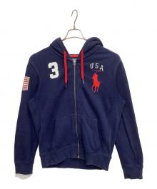 POLO RALPH LAUREN（ポロ・ラルフローレン）の古着「ジップパーカー」｜ネイビー