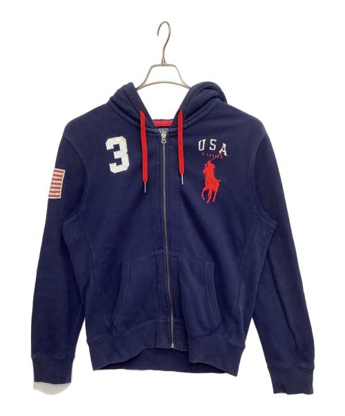 POLO RALPH LAUREN（ポロ・ラルフローレン）POLO RALPH LAUREN (ポロ・ラルフローレン) ジップパーカー ネイビー サイズ:Lの古着・服飾アイテム
