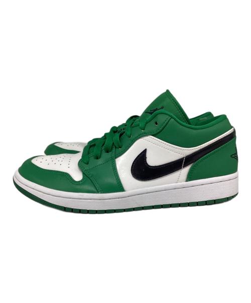 NIKE（ナイキ）NIKE (ナイキ) AIR JORDAN 1 LOW ローカットスニーカー ホワイト×グリーン サイズ:27の古着・服飾アイテム
