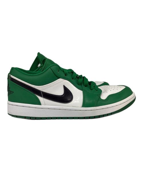 NIKE（ナイキ）NIKE (ナイキ) AIR JORDAN 1 LOW ローカットスニーカー ホワイト×グリーン サイズ:27の古着・服飾アイテム