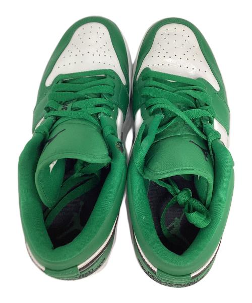 NIKE（ナイキ）NIKE (ナイキ) AIR JORDAN 1 LOW ローカットスニーカー ホワイト×グリーン サイズ:27の古着・服飾アイテム