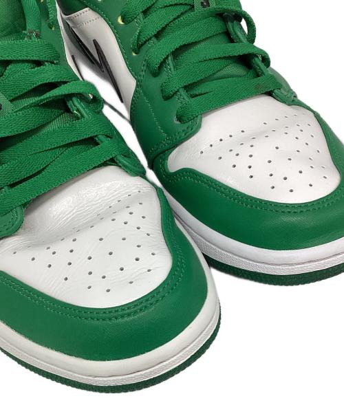 NIKE（ナイキ）NIKE (ナイキ) AIR JORDAN 1 LOW ローカットスニーカー ホワイト×グリーン サイズ:27の古着・服飾アイテム