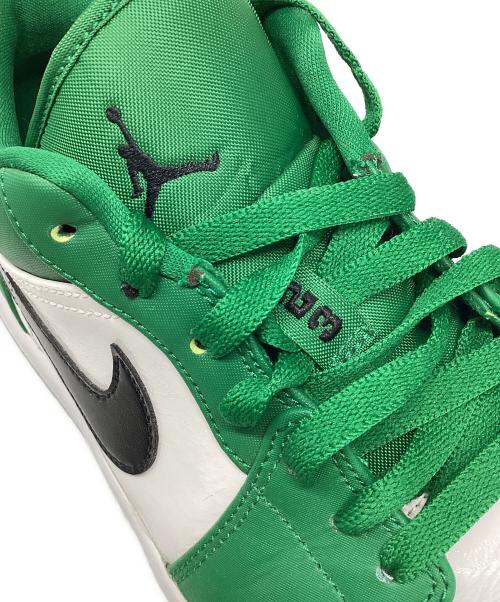 NIKE（ナイキ）NIKE (ナイキ) AIR JORDAN 1 LOW ローカットスニーカー ホワイト×グリーン サイズ:27の古着・服飾アイテム