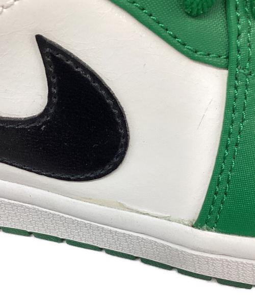 NIKE（ナイキ）NIKE (ナイキ) AIR JORDAN 1 LOW ローカットスニーカー ホワイト×グリーン サイズ:27の古着・服飾アイテム