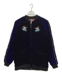 rehacer（レアセル）の古着「スカジャン」｜ブラック×ブルー