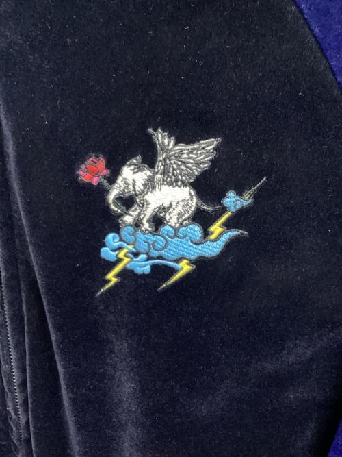 rehacer（レアセル）rehacer (レアセル) スカジャン ブラック×ブルー サイズ:Mの古着・服飾アイテム