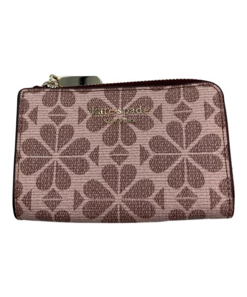 Kate Spade（ケイトスペード）Kate Spade (ケイトスペード) スペード フラワー コーテッド キャンバス キー ポーチ ピンクの古着・服飾アイテム