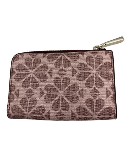 Kate Spade（ケイトスペード）Kate Spade (ケイトスペード) スペード フラワー コーテッド キャンバス キー ポーチ ピンクの古着・服飾アイテム