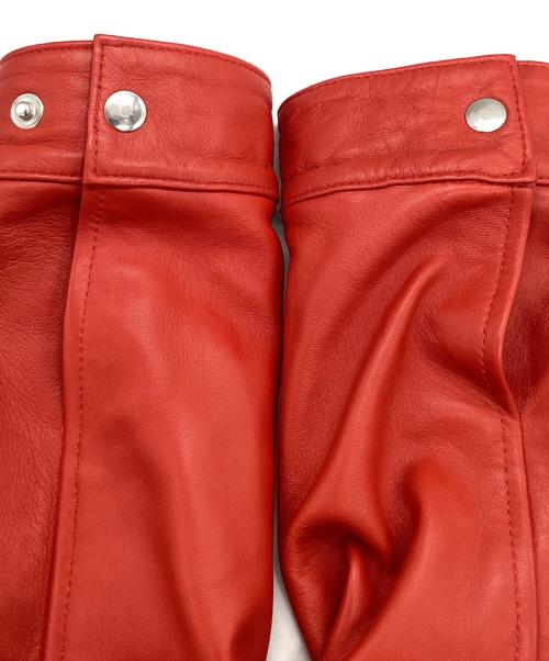 REAL LEATHER（リアルレザー）Real Leather (リアルレザー) レザージャケット レッド サイズ:Lの古着・服飾アイテム