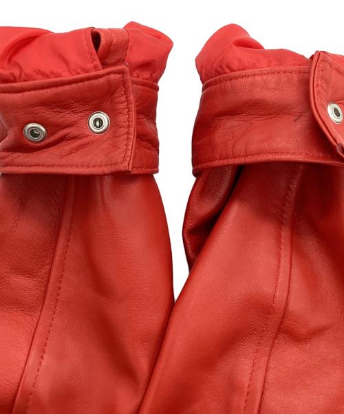 REAL LEATHER（リアルレザー）Real Leather (リアルレザー) レザージャケット レッド サイズ:Lの古着・服飾アイテム