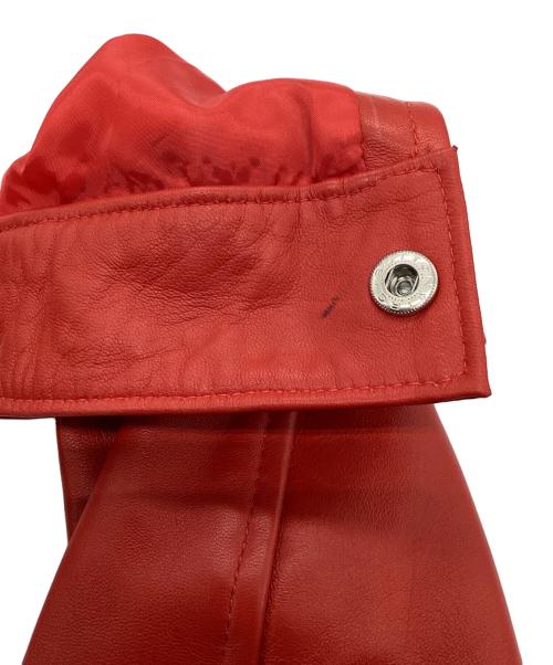 REAL LEATHER（リアルレザー）Real Leather (リアルレザー) レザージャケット レッド サイズ:Lの古着・服飾アイテム