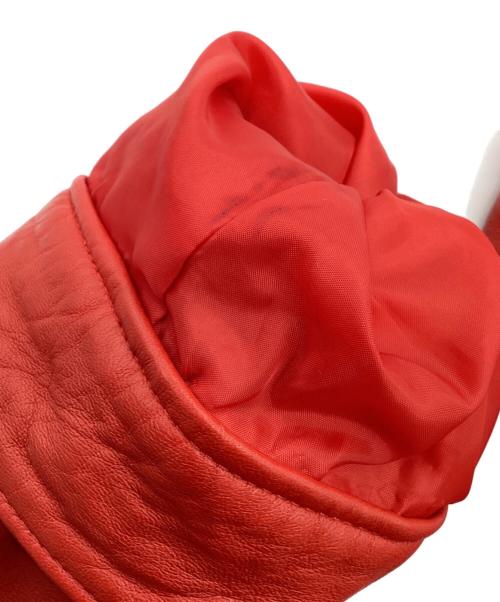 REAL LEATHER（リアルレザー）Real Leather (リアルレザー) レザージャケット レッド サイズ:Lの古着・服飾アイテム