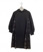 BLUE LABEL CRESTBRIDGEブルーレーベルクレストブリッジ）の古着「長袖ワンピース」｜ブラック