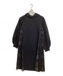 BLUE LABEL CRESTBRIDGE（ブルーレーベルクレストブリッジ）の古着「長袖ワンピース」｜ブラック