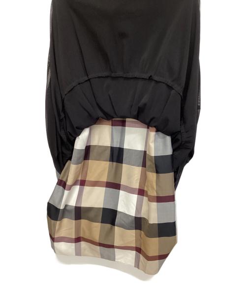 BLUE LABEL CRESTBRIDGE（ブルーレーベルクレストブリッジ）BLUE LABEL CRESTBRIDGE (ブルーレーベルクレストブリッジ) 長袖ワンピース ブラック サイズ:36の古着・服飾アイテム