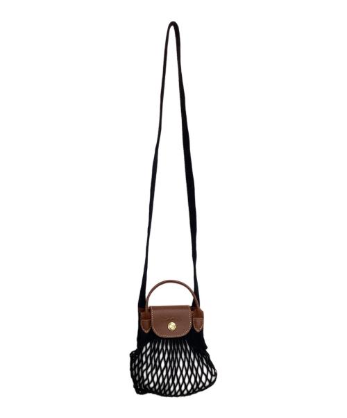 LONGCHAMP（ロンシャン）LONGCHAMP (ロンシャン) Filt (フィルト) ポーチ ブラック×ブラウンの古着・服飾アイテム