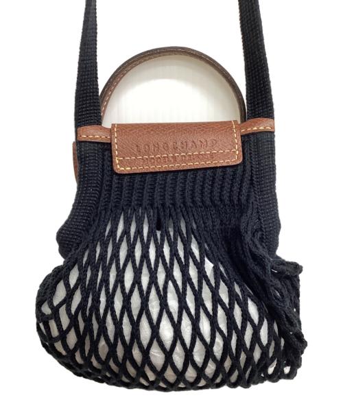 LONGCHAMP（ロンシャン）LONGCHAMP (ロンシャン) Filt (フィルト) ポーチ ブラック×ブラウンの古着・服飾アイテム