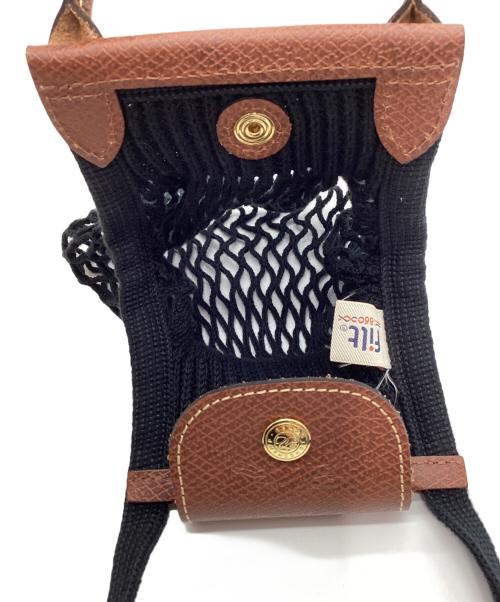 LONGCHAMP（ロンシャン）LONGCHAMP (ロンシャン) Filt (フィルト) ポーチ ブラック×ブラウンの古着・服飾アイテム
