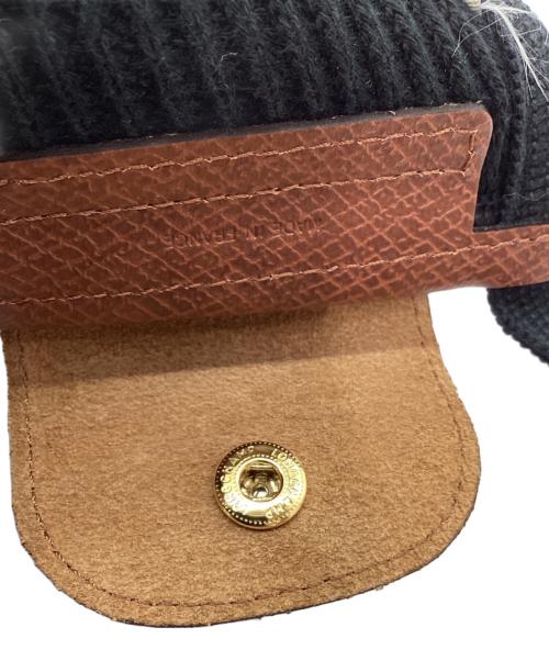 LONGCHAMP（ロンシャン）LONGCHAMP (ロンシャン) Filt (フィルト) ポーチ ブラック×ブラウンの古着・服飾アイテム