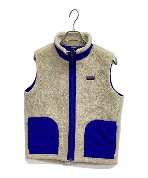 Patagonia（パタゴニア）Patagonia (パタゴニア) フリースベスト アイボリー×ブルー サイズ:ＸＬの古着・服飾アイテム