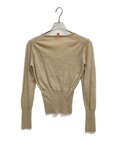 Vivienne Westwood RED LABEL（ヴィヴィアンウエストウッドレッドレーベル）Vivienne Westwood RED LABEL (ヴィヴィアンウエストウッドレッドレーベル) 薄手ニット ベージュ サイズ:Sの古着・服飾アイテム