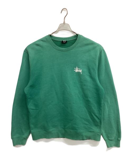 stussy（ステューシー）stussy (ステューシー) クルーネックスウェット グリーン サイズ:ＸＬの古着・服飾アイテム